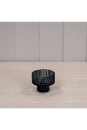 KDMD Cool Grey Glass Candle Holder - thumbnail 2