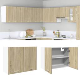 Berkfield Home Hanging Cabinet Lyon Sonoma Oak 80x31x60 cm Engineered Wood in Brown - Size: 80 x 31 x 60 cm - thumbnail 2