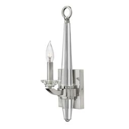 Netlighting Hinkley Ascher 1 Light Wall Light Polished Nickel in Grey - thumbnail 1