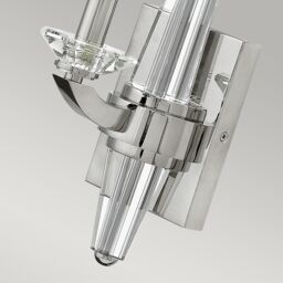 Netlighting Hinkley Ascher 1 Light Wall Light Polished Nickel in Grey - thumbnail 4
