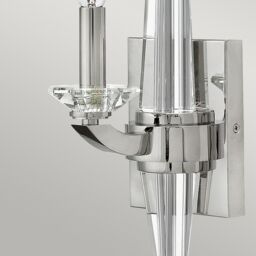 Netlighting Hinkley Ascher 1 Light Wall Light Polished Nickel in Grey - thumbnail 2