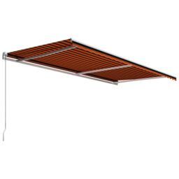 Berkfield Home Manual Retractable Awning 600x300 cm Orange & Brown - thumbnail 3