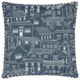 Wylder Abersoch Town Outdoor Cushion in Blue - Size: 45 cm x 45 cm - thumbnail 3