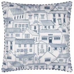 Wylder Abersoch Town Outdoor Cushion in Blue - Size: 45 cm x 45 cm - thumbnail 2