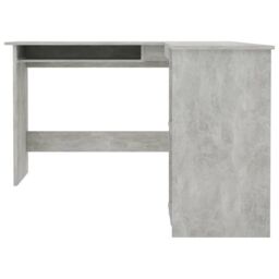 Berkfield Home L-Shaped Corner Desk Concrete Grey 120x140x75 cm Engineered Wood - Size: 120 x 140 x 75 cm - thumbnail 4