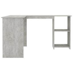 Berkfield Home L-Shaped Corner Desk Concrete Grey 120x140x75 cm Engineered Wood - Size: 120 x 140 x 75 cm - thumbnail 5