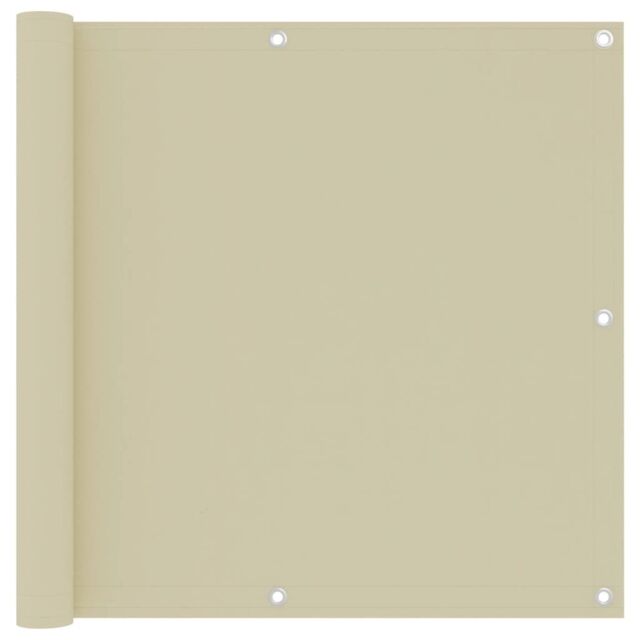 Berkfield Home Balcony Screen Cream 90x300 cm Oxford Fabric in Beige - image 1