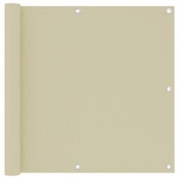 Berkfield Home Balcony Screen Cream 90x300 cm Oxford Fabric in Beige