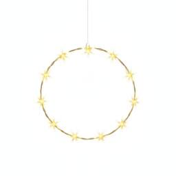Pegdev Outdoor Christmas LED Metal Wreath Warm White 8 Function Decor 55cm - thumbnail 1