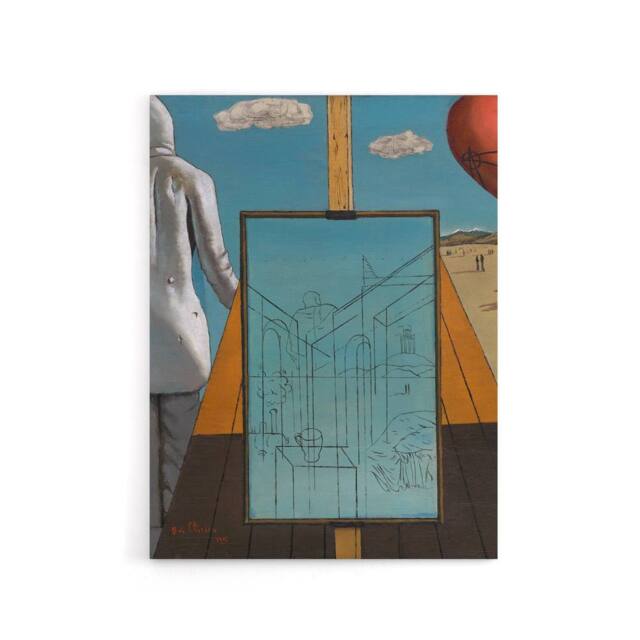"Artery8 Giorgio De Chirico Double Dream Spring Canvas Wall Art Print in Blue - Size: W18"" x H24""" - image 1