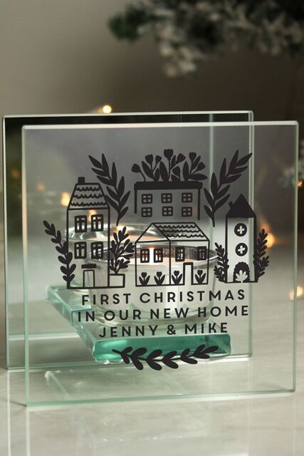 Personalised Memento Company Personalised Home Glass Tealight in Clear - image 1