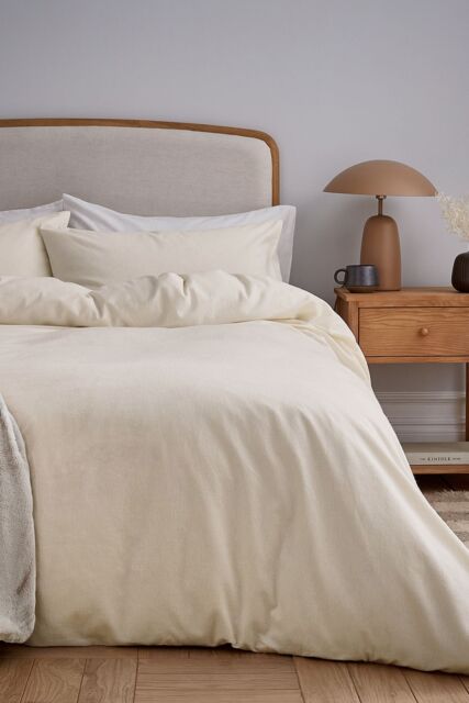 Helena Springfield 'HS Brushed Cotton' Duvet Cover Set in Ivory - Size: Super King - image 1