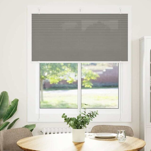 Berkfield Home Pleated Blind Anthracite 115x100 cm Fabric Width 114.4 cm Polyester in Black - image 1