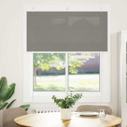 Berkfield Home Pleated Blind Anthracite 115x100 cm Fabric Width 114.4 cm Polyester in Black
