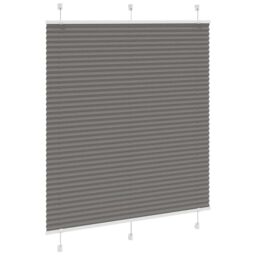 Berkfield Home Pleated Blind Anthracite 115x100 cm Fabric Width 114.4 cm Polyester in Black - thumbnail 3