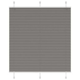 Berkfield Home Pleated Blind Anthracite 115x100 cm Fabric Width 114.4 cm Polyester in Black - thumbnail 2