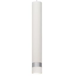 Netlighting Tuba Straight Bar Pendant Ceiling Light White Chrome 60cm - thumbnail 3