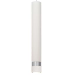 Netlighting Tuba Straight Bar Pendant Ceiling Light White Chrome 60cm - thumbnail 4