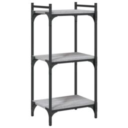 Berkfield Home Bookcase 3-Tier Grey Sonoma 40x30x86 cm Engineered Wood - Size: 40 x 30 x 86 cm - thumbnail 2