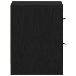Berkfield Home Bedside Cabinet Black Oak 40x30x40 cm Engineered Wood - Size: 40 x 30 x 40 cm - thumbnail 7