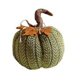Marco Paul Halloween Green Plush Pumpkin Soft Autumn Decoration for Seasonal Displays 22cm - thumbnail 3