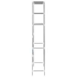 Berkfield Home 3-Tier Storage Rack over Laundry Machine Silver 69x28x169 cm - Size: 69 x 28 x 169 cm - thumbnail 5