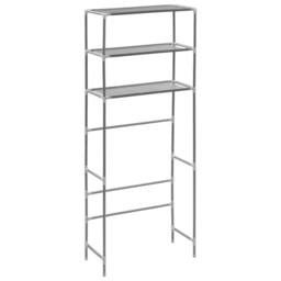 Berkfield Home 3-Tier Storage Rack over Laundry Machine Silver 69x28x169 cm - Size: 69 x 28 x 169 cm - thumbnail 2