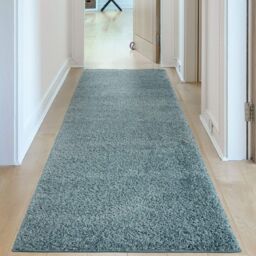 THE RUGS Duck Egg Blue Plain Soft High Pile Shaggy Rugs & Runners Living Room - Size: 180 cm x 270 cm - thumbnail 8