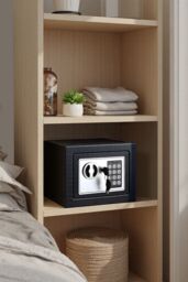 Living and Home 6L Mini Steel Security Safe Box with Keypad Lock & Coin Slot Black (23cm) - thumbnail 2