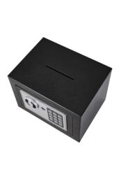 Living and Home 6L Mini Steel Security Safe Box with Keypad Lock & Coin Slot Black (23cm) - thumbnail 5