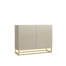 Mex Furniture LTD Sideboard Ripple 100cm - Cashmere Warm Beige Taupe Finish with Gold - thumbnail 8
