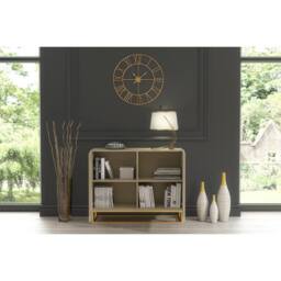 Mex Furniture LTD Sideboard Ripple 100cm - Cashmere Warm Beige Taupe Finish with Gold - thumbnail 3