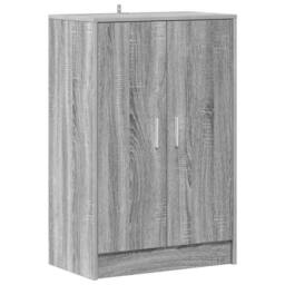 Berkfield Home Shoe Cabinet Grey Sonoma 60x35x92 cm Engineered Wood - Size: 60 x 35 x 92 cm - thumbnail 3