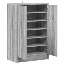 Berkfield Home Shoe Cabinet Grey Sonoma 60x35x92 cm Engineered Wood - Size: 60 x 35 x 92 cm - thumbnail 5