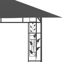 Berkfield Home Gazebo with Mosquito Net 4x3x2.73 m Anthracite 180 g/m ² in Black - thumbnail 5
