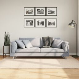 Berkfield Home Rug HUARTE Short Pile Soft & Washable Beige 140x200 cm - Size: Medium - thumbnail 1