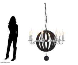 Orsina Kensington Townhouse Rounded Chandelier in Black - thumbnail 5
