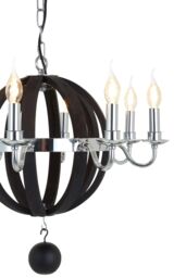Orsina Kensington Townhouse Rounded Chandelier in Black - thumbnail 4