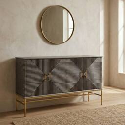 Garden Greatness Suar Grey Wash Mango Wood Sideboard in Brown - Size: 1 Pack - thumbnail 2