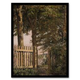Artery8 Sailboat & the Garden Gate Christen Kobke Framed Wall Art Print - Size: A4 - thumbnail 1