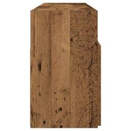 Berkfield Home TV Cabinet with LED Lights Old Wood 120x30x50 cm Engineered Wood in Brown - Size: 120 x 30 x 50 cm - thumbnail 8