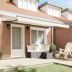 Berkfield Home Retractable Awning Manual Cream & Anthracite - thumbnail 3