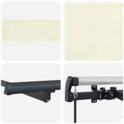 Berkfield Home Retractable Awning Manual Cream & Anthracite - thumbnail 8