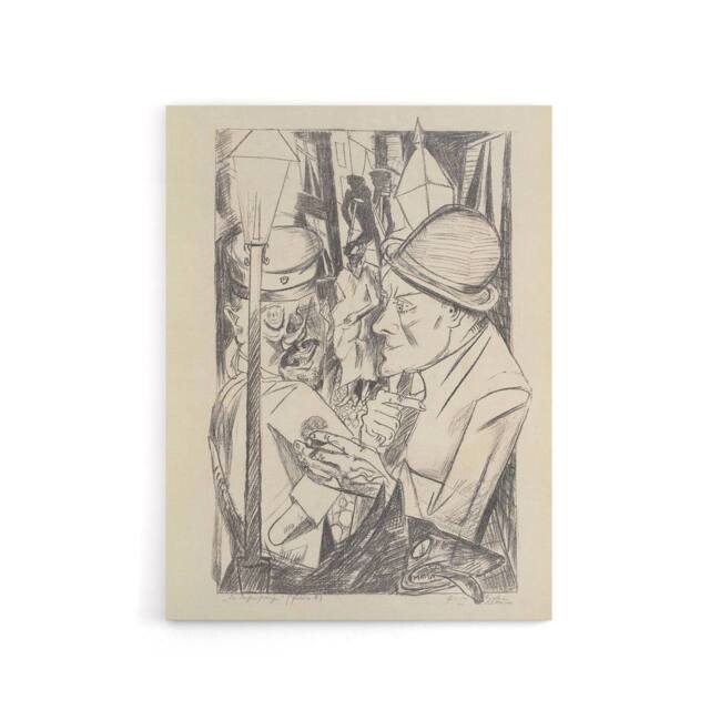 "Artery8 War Veteran The Way Home Max Beckmann Canvas Wall Art Print in Beige - Size: W18"" x H24""" - image 1
