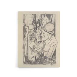 "Artery8 War Veteran The Way Home Max Beckmann Canvas Wall Art Print in Beige - Size: W18"" x H24""" - thumbnail 1