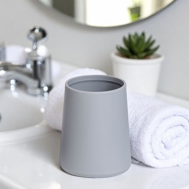 Showerdrape Garda Light Grey Bathroom Sink Accessory Tumbler - image 1