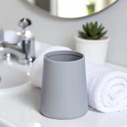 Showerdrape Garda Light Grey Bathroom Sink Accessory Tumbler - thumbnail 1