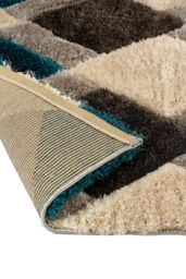 Origin 3D GEO Shaggy Teal in Mid Blue - Size: 80 cm x 150 cm - thumbnail 3