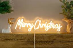 Marco Paul Neon LED 'Merry Christmas Sign in Clear - thumbnail 3