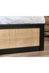 Julian Bowen Padstow Rattan Effect Ottoman Storage Bed in Black - Size: King - thumbnail 9